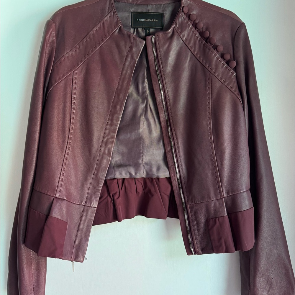 Leather coat
